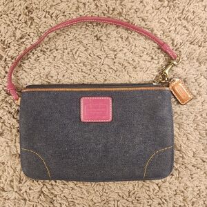 Vintage Coach small clutch/purse- denim